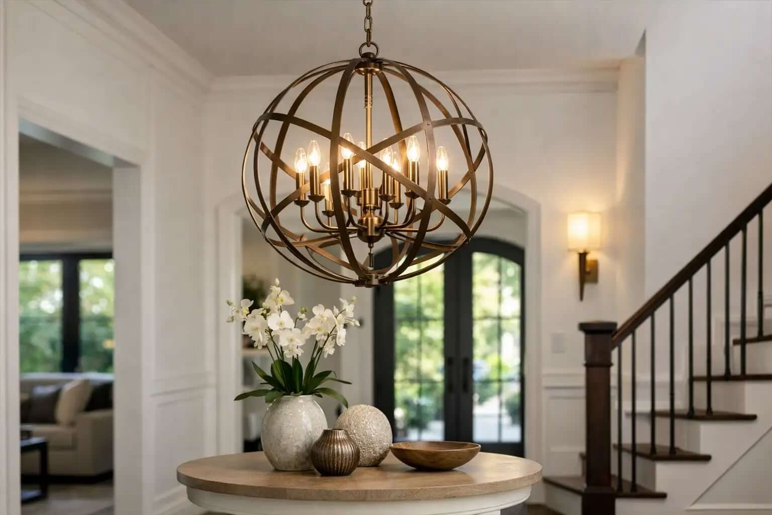 Antique / Classic style — brass candelabra chandelier